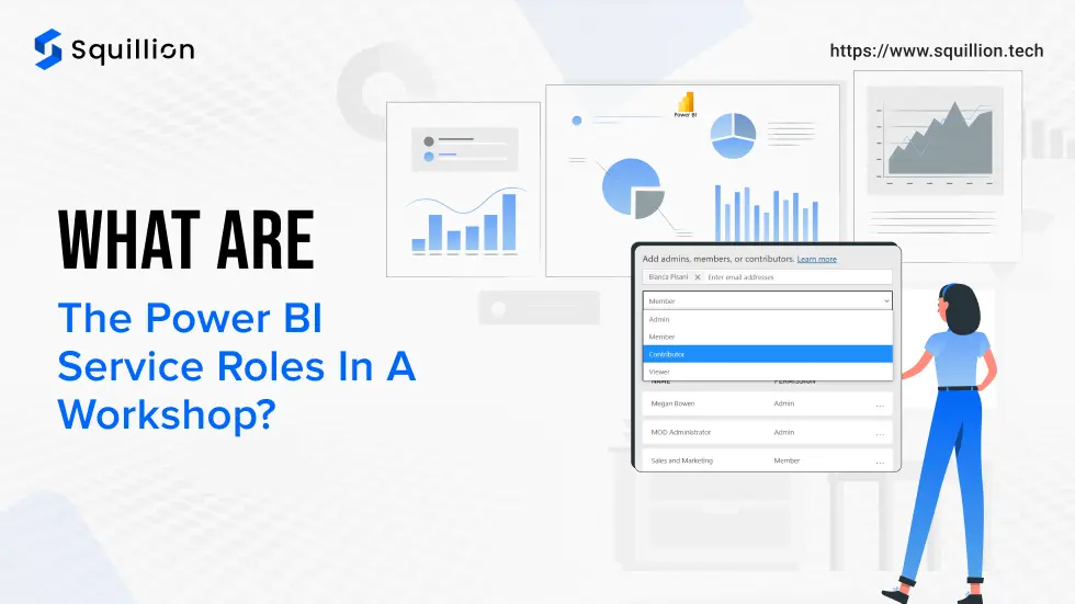 What are the Power BI service roles in a workshop?